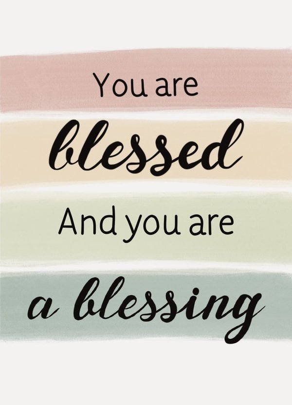 Christelijke kaart - You are blessed