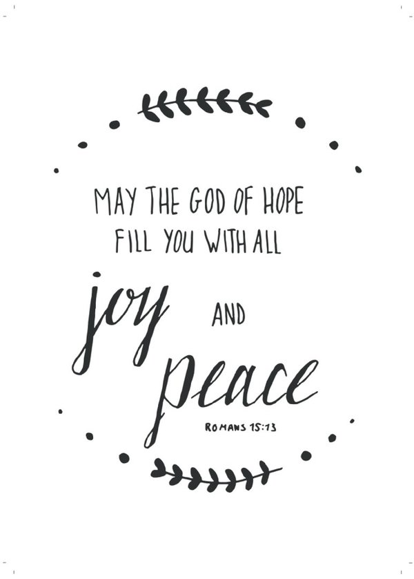 Christelijke kaart - Joy and Peace