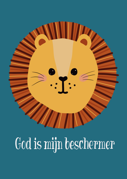 Poster - God is mijn beschermer (A3)
