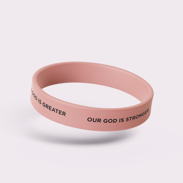 Siliconen armbandje - Our God is greater